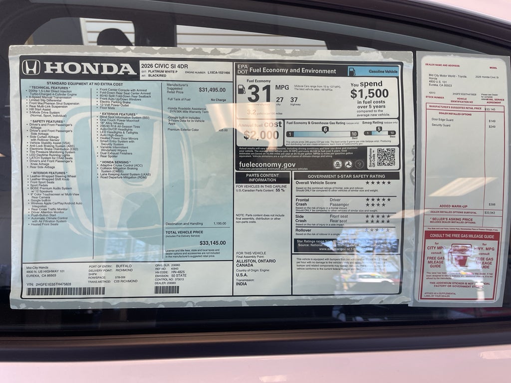 2026 Honda Civic Si BR