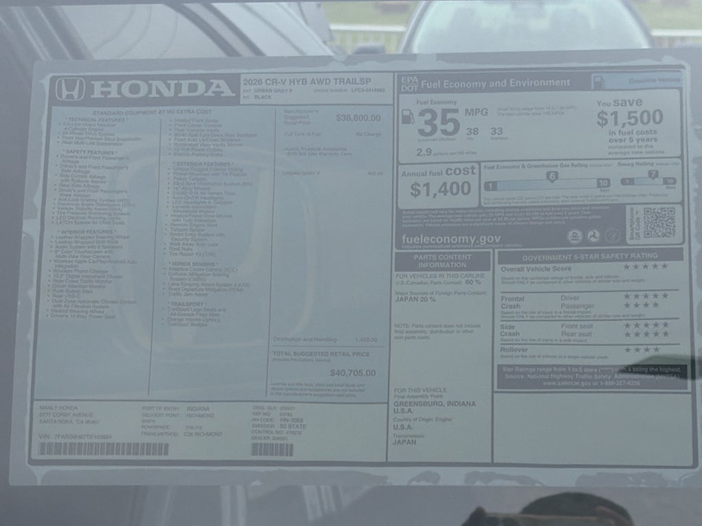 2026 Honda CR-V Hybrid TrailSport