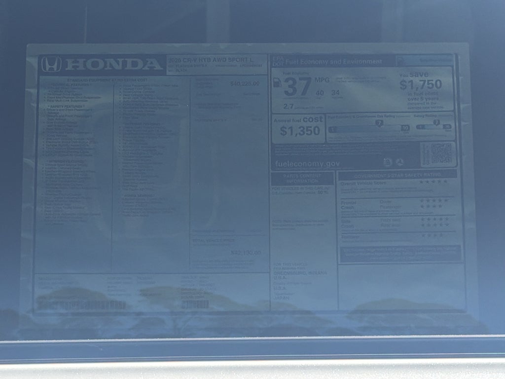 2026 Honda CR-V Hybrid Sport-L