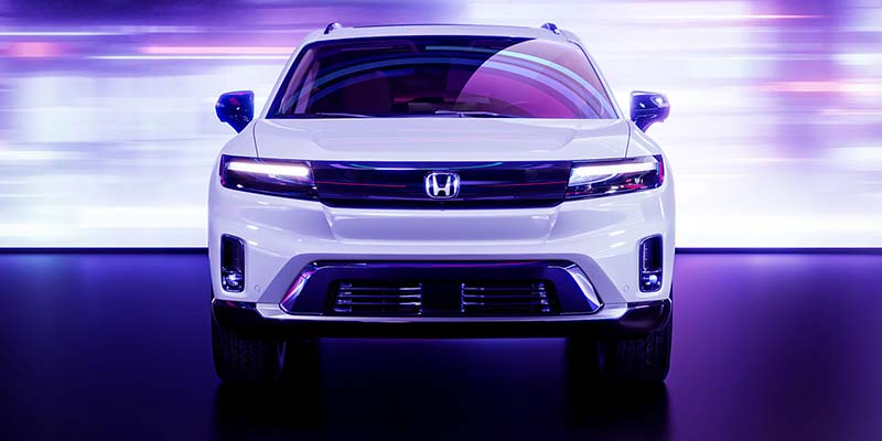 White Honda Prologue Front View