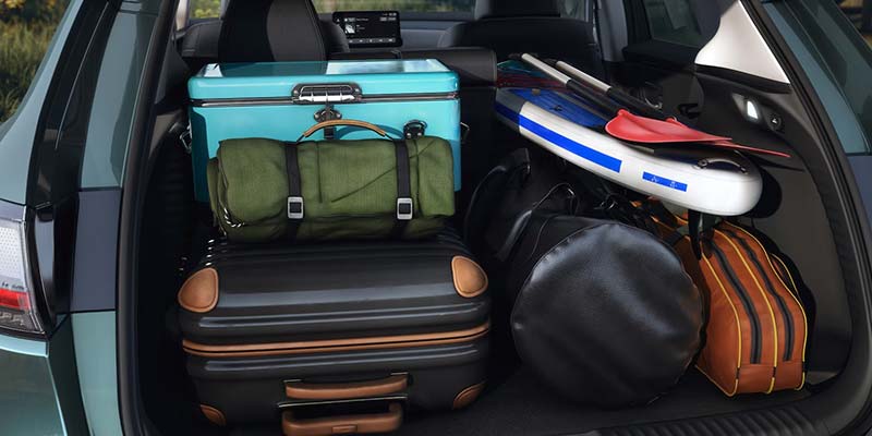 Honda flexible cargo space with rear seats folded down